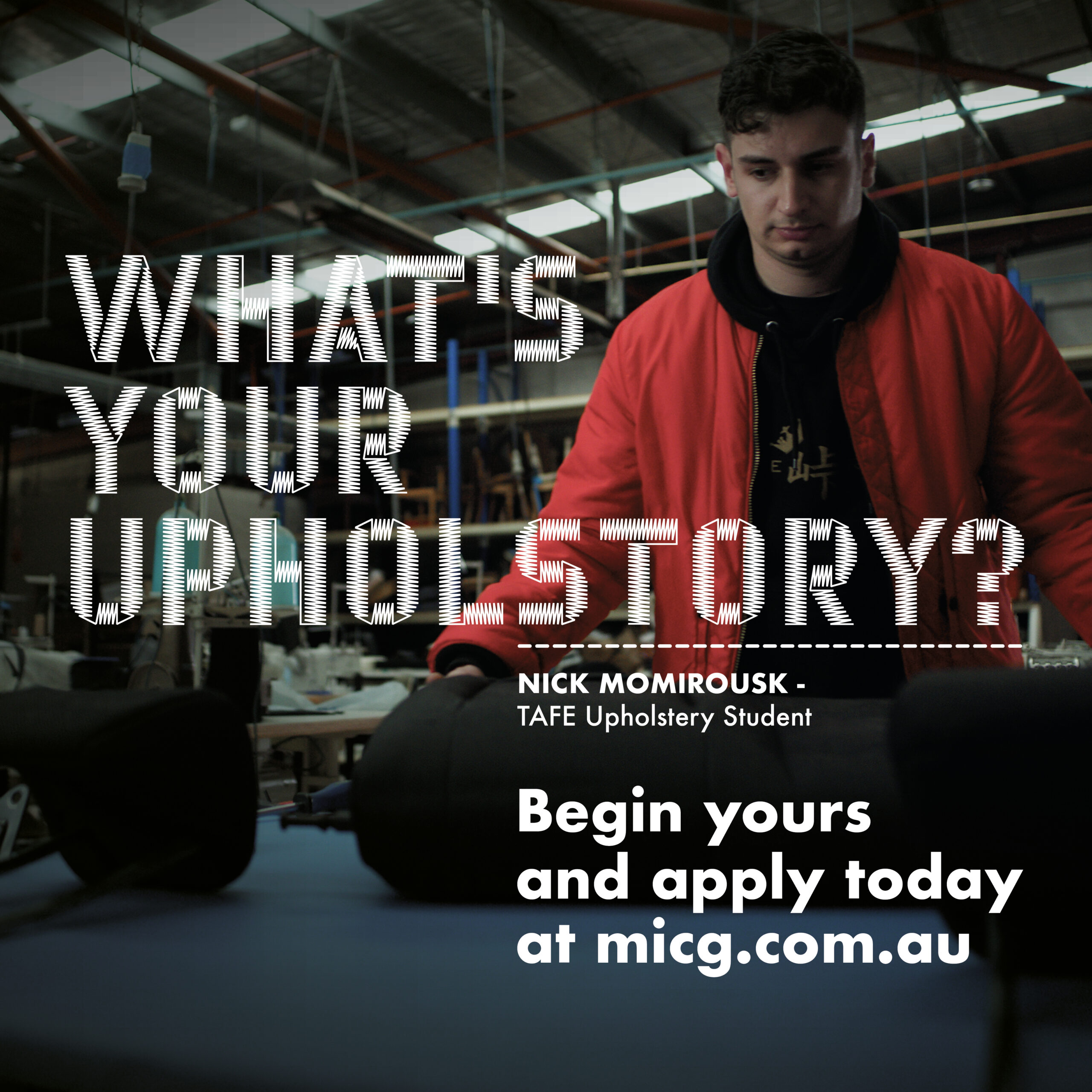 Upholstery skills program - What's Your Uphol-story?